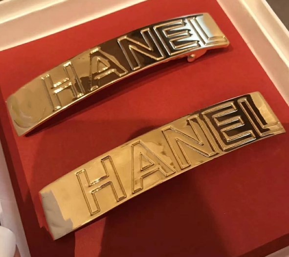 Metal Letter Gold Hair Clip