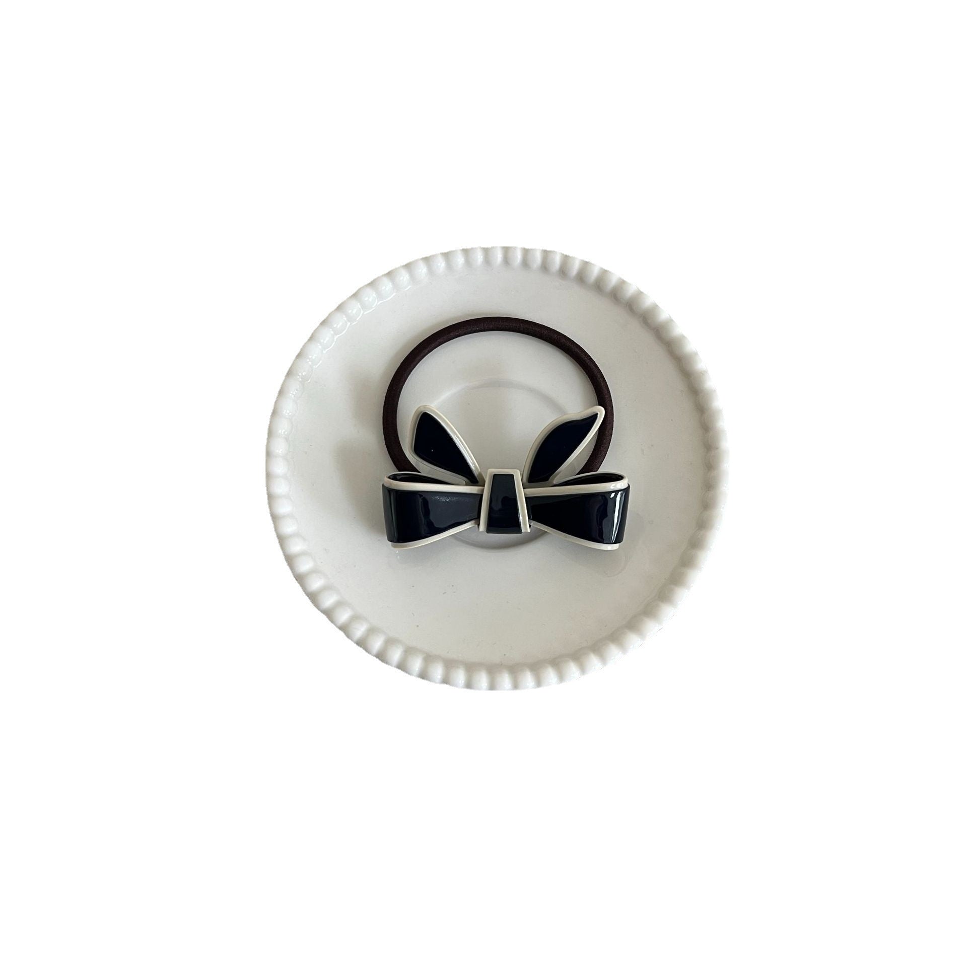 French Retro Acetate Bowknot Hair Ring