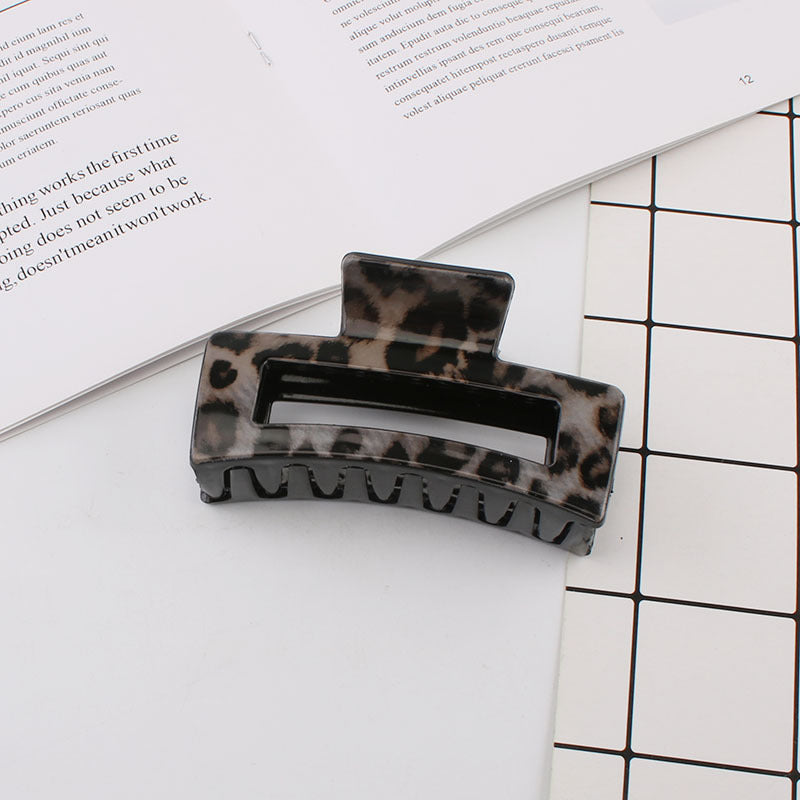 Women's Fashion Vintage Leopard Print Square Hair Clip