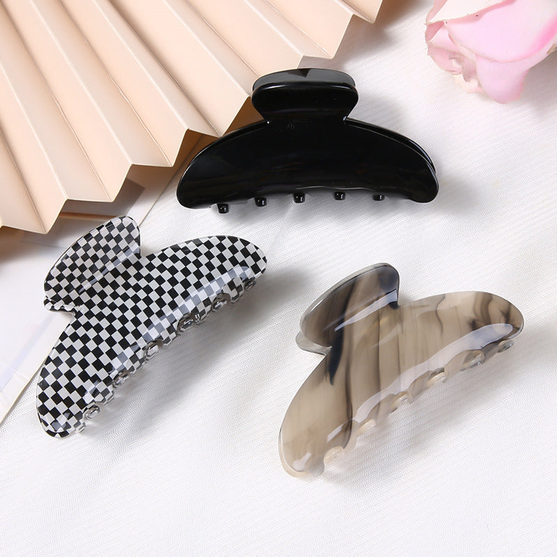 Hair Claw Plate Ponytail Top Clip On Back Of Head