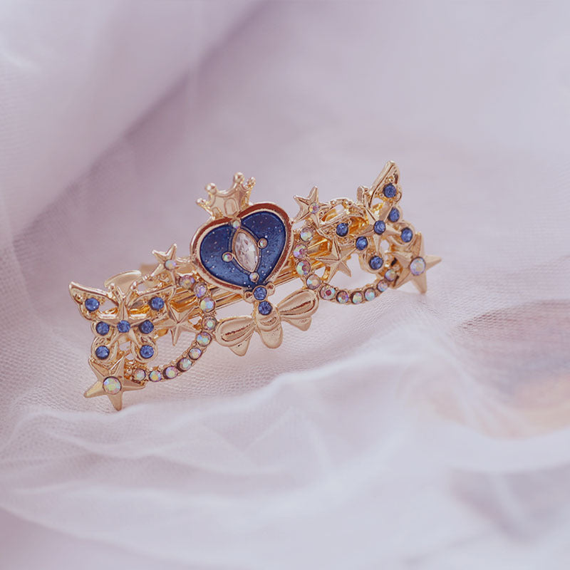 Fairy Tale Crown Hair Accessories Love Crown Wings Pearl Top Clip