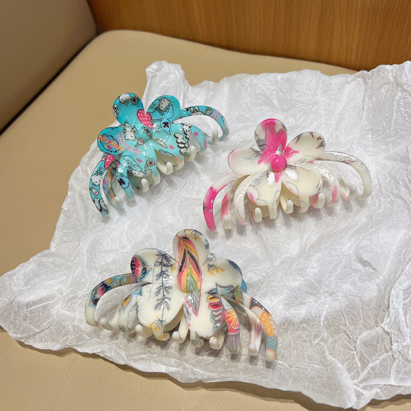 Watermark Flower Barrettes Large Women's Headdress