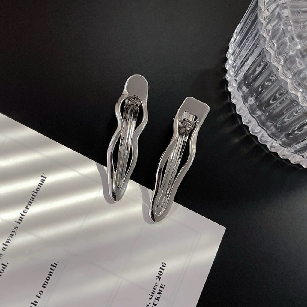 Best Bangs Duckbill Clip Hairclip Decoration Female Metal Wave Barrettes