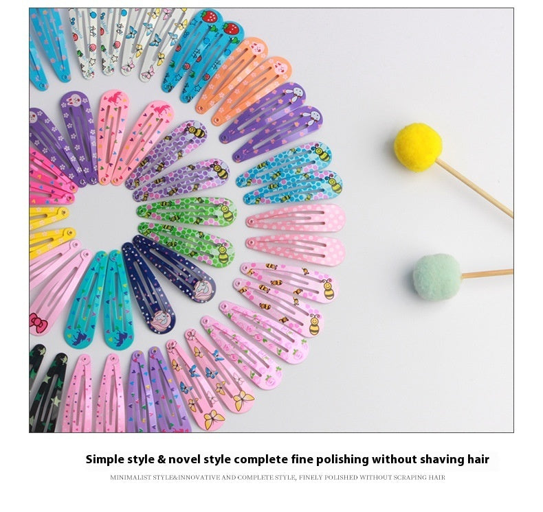 Printing Hairpin Headdress Hair Hairwear Side Clip