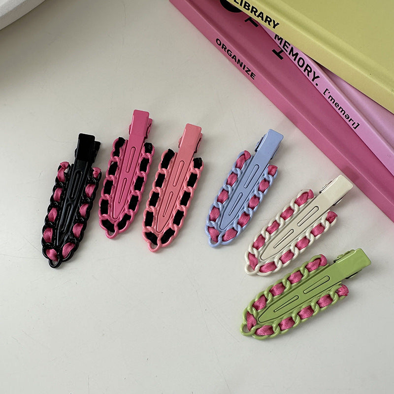 Dopamine Hair Accessories Barrettes Metal Traceless Clip Color Advanced Sense Small Hairpin Bang Side Clip Headdress