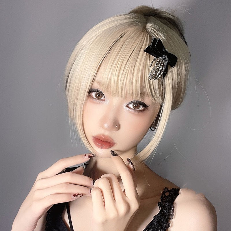 Skeleton Claw Ghost Hand Bow Hair Clip