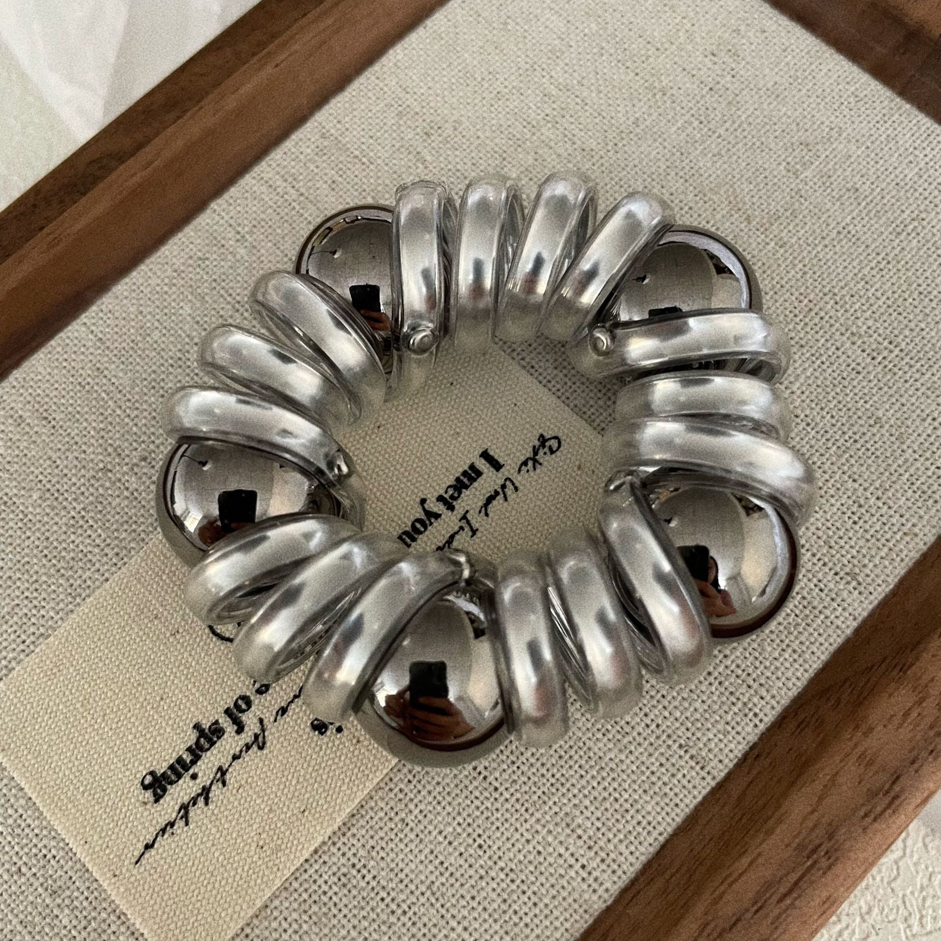 Simple Pearl Phone Line Hair Ring
