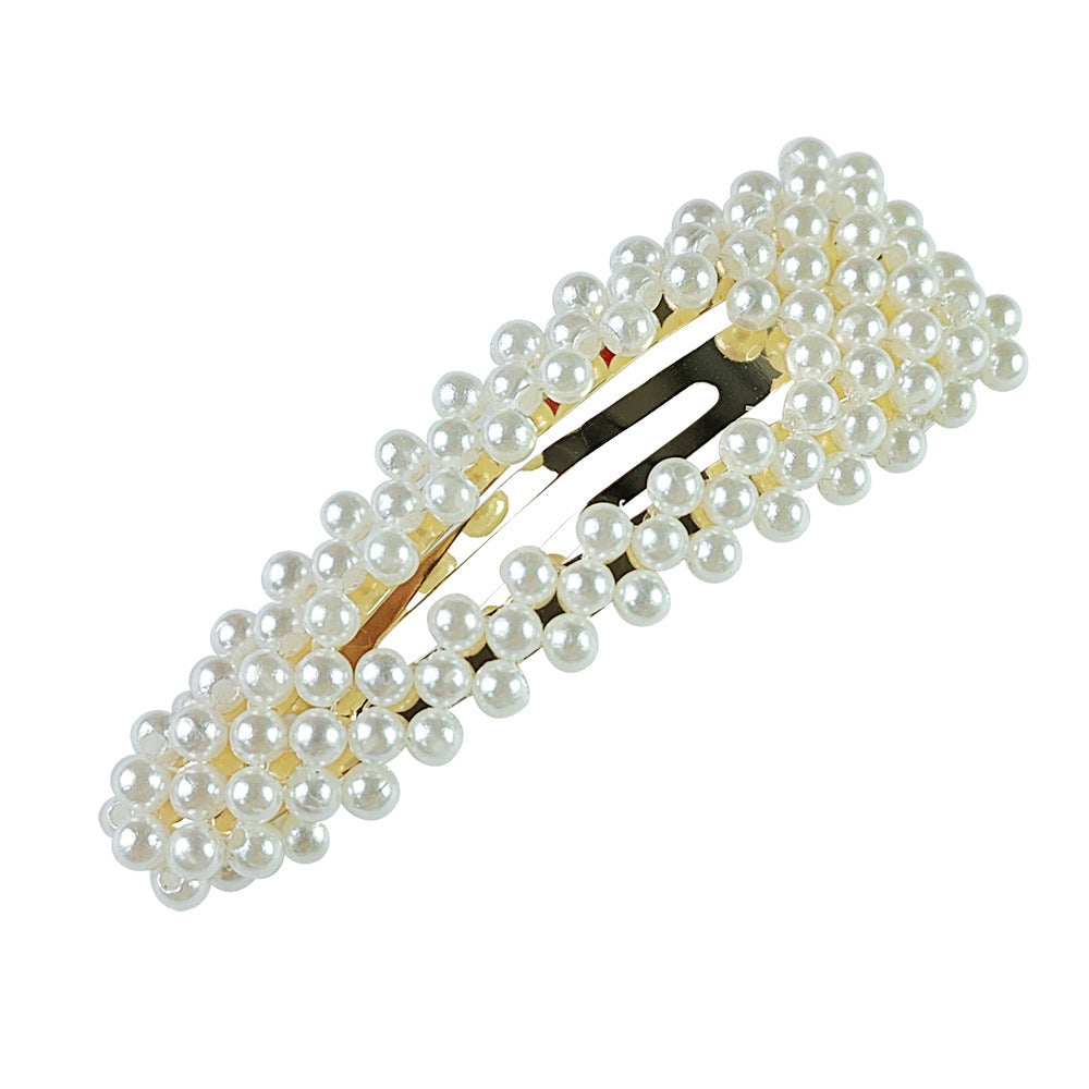 Popular Best Hair Accessories Pearl Barrettes Updo BB Clip Shredded Hairpin Fishing Thread Hand-woven Hair Clip Bang Side Clip
