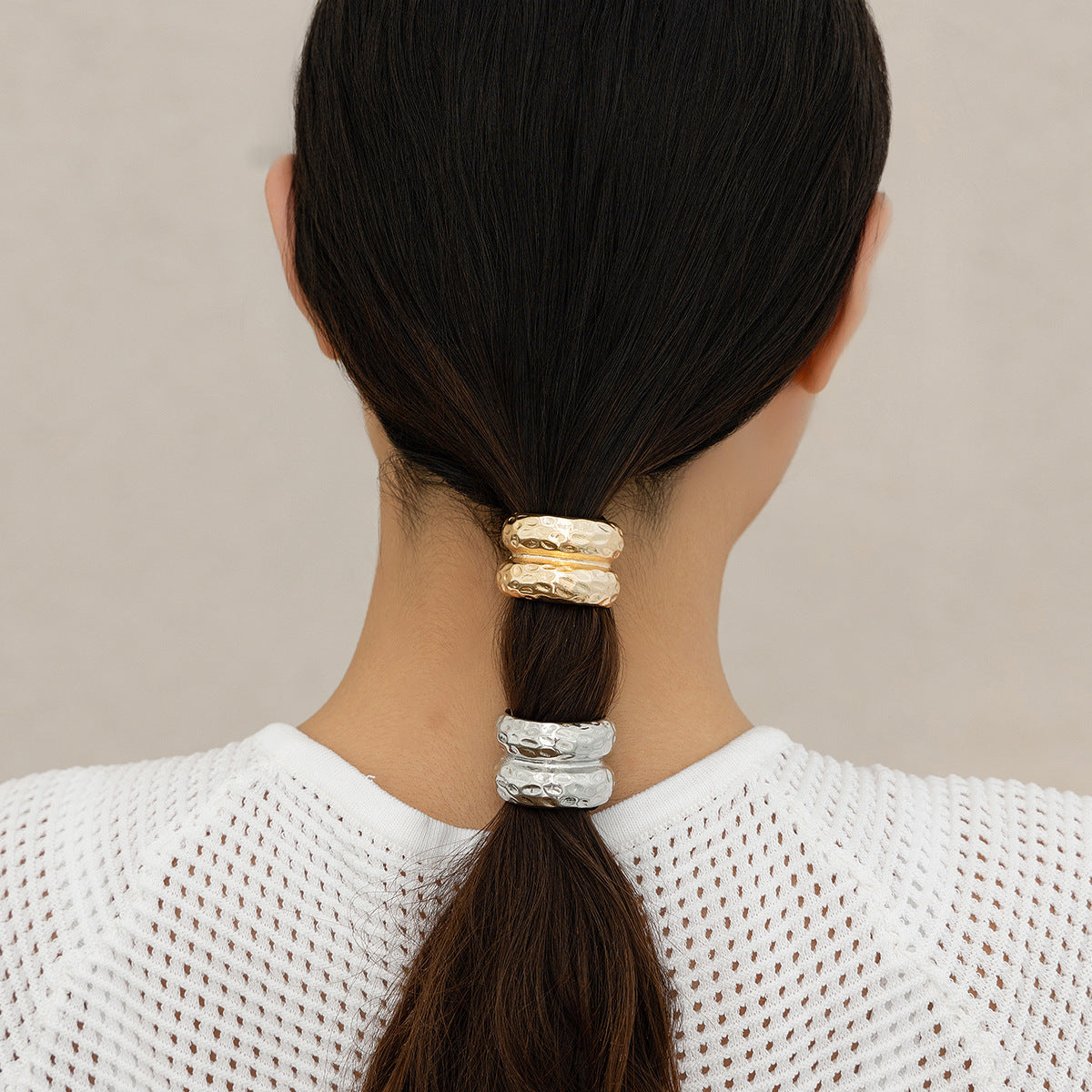 Best Personalized Glossy Elastic Hair Ring Female Geometry