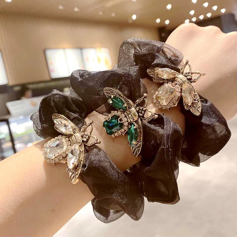 Hair Accessories Women's Large Crystal Bee Colon Ring With Diamonds