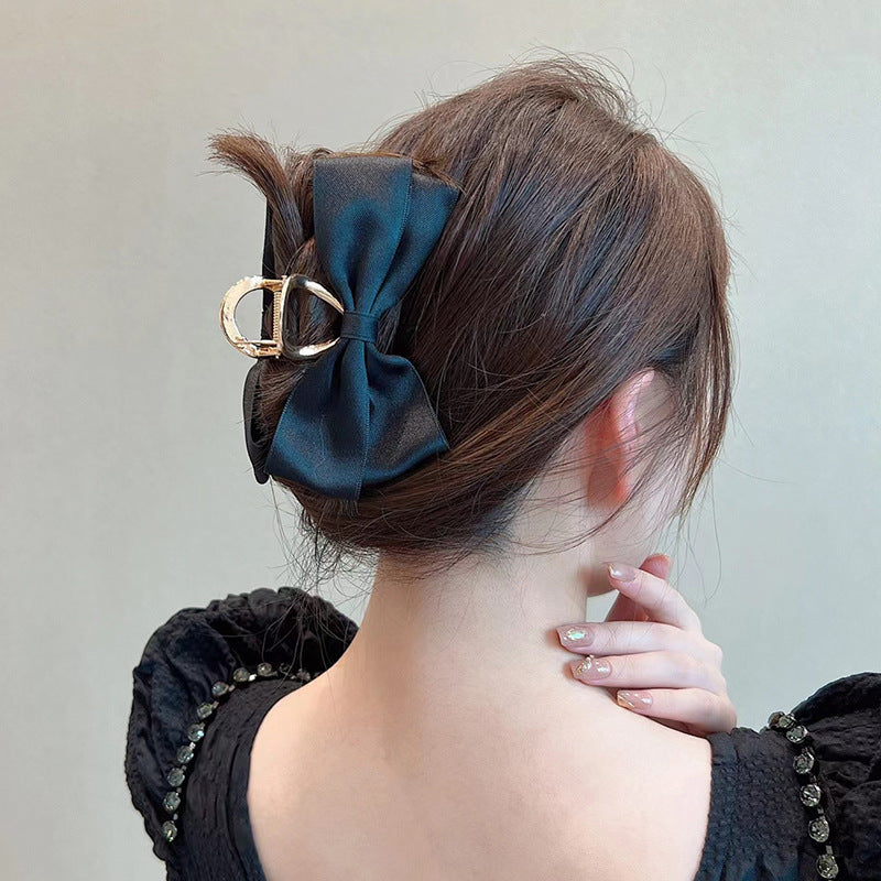 Women's Fashion Simple Satin Bow Barrettes