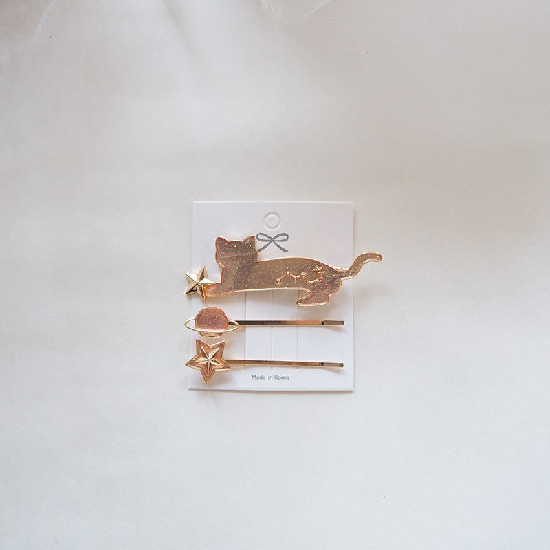 Ear Hairpin Starry Sky Super Fairy Clip Hairpin Short Hair Side Word Clip