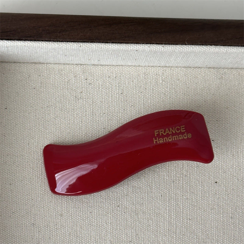 Simple Wave Barrettes Acetic Acid Side Clip Duckbill Hair Accessories