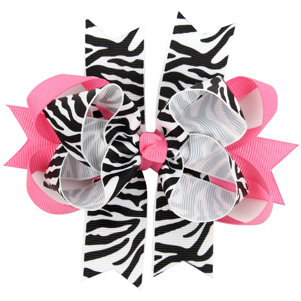 Girls' Double Layer Bubble Bow Hair Clip