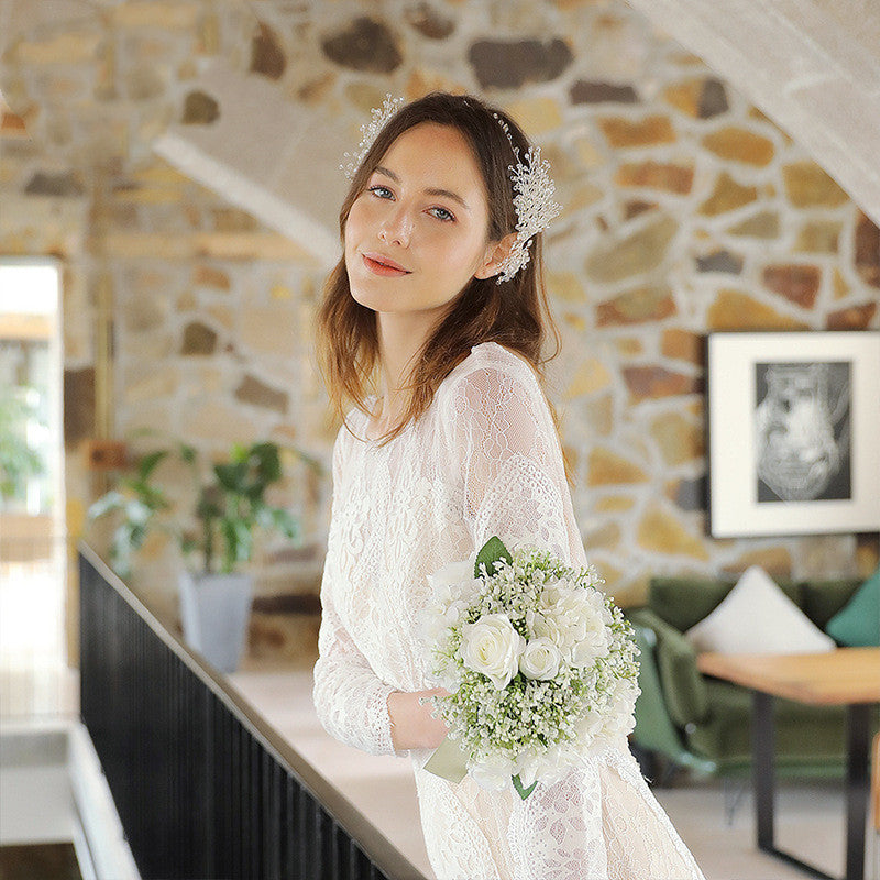 Best Hand-woven Rhinestone Headband Wedding Dress Headdress