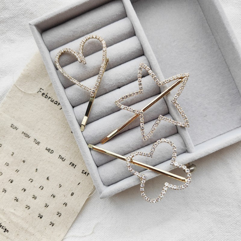 Rhinestone Butterfly Barrettes Temperament Fringe Bobby Pin