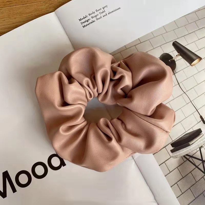 New Style Simple Temperament Pu Leather Large Intestine Hair Ring
