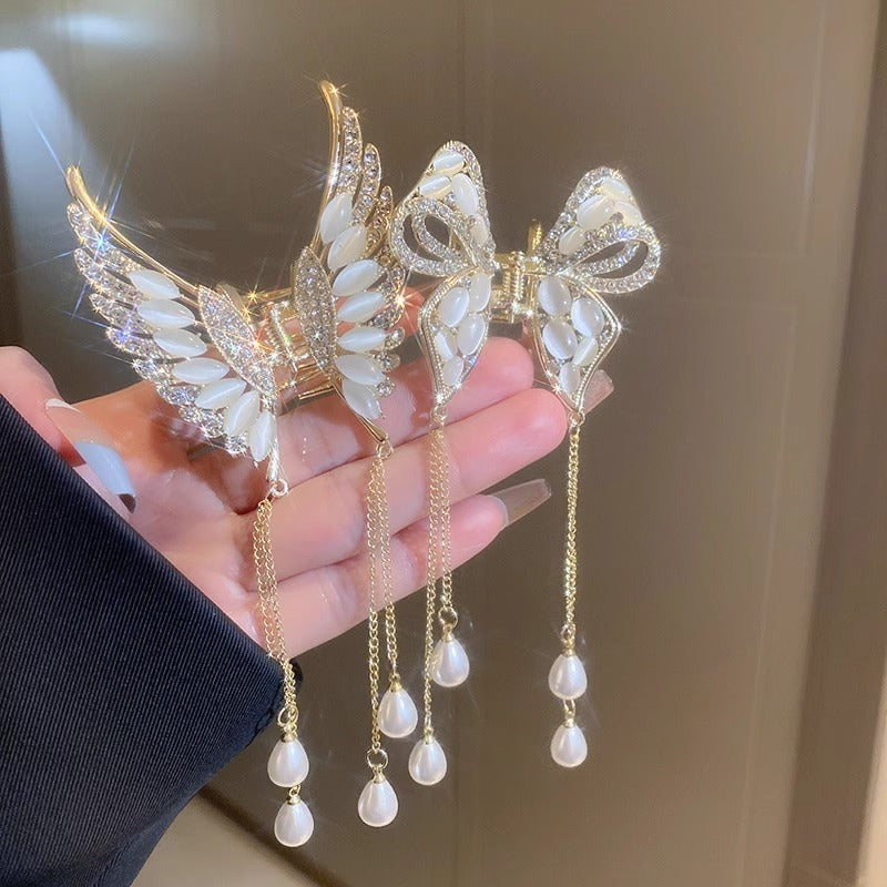 Best Elegant High-grade Golden Pearl Tassel Hairpin