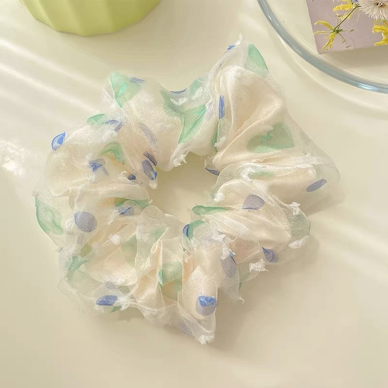Summer Super Fairy Sweet Lace Large Intestine Hair Ring