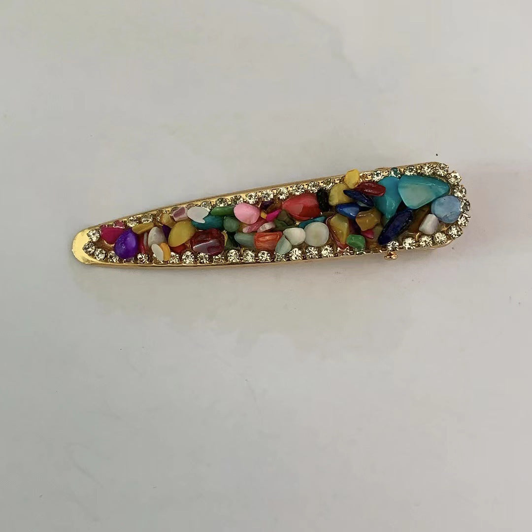 Rhinestone Barrettes Girl Side Clip And Barrettes Side Bangs Clip Top Clip Hairpin