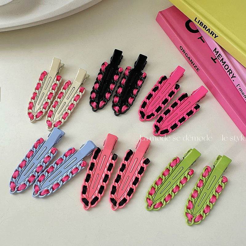 Dopamine Hair Accessories Barrettes Metal Traceless Clip Color Advanced Sense Small Hairpin Bang Side Clip Headdress