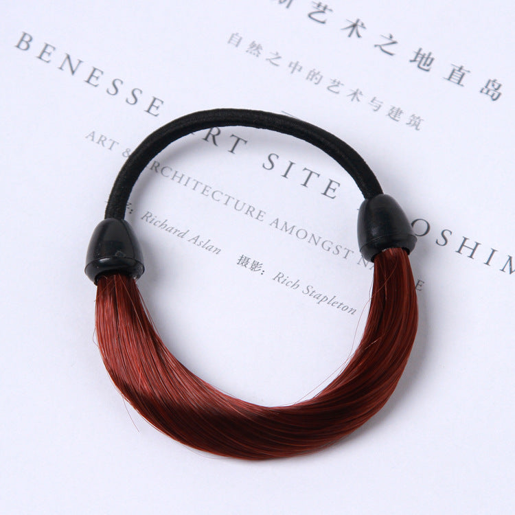 Korean Style Fashion Wig Elastic Hair Ring Straight Hair Rope Jewelry Headdress