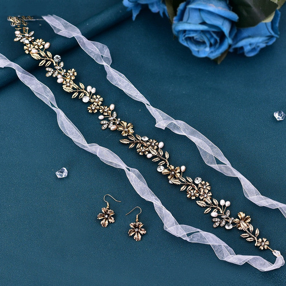 Best Freshwater Pearl Leaf Design Hair Band