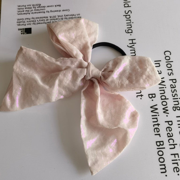 Hair Accessories Headdress Bow Bright Silk Hair Rope Head  Ring New Products