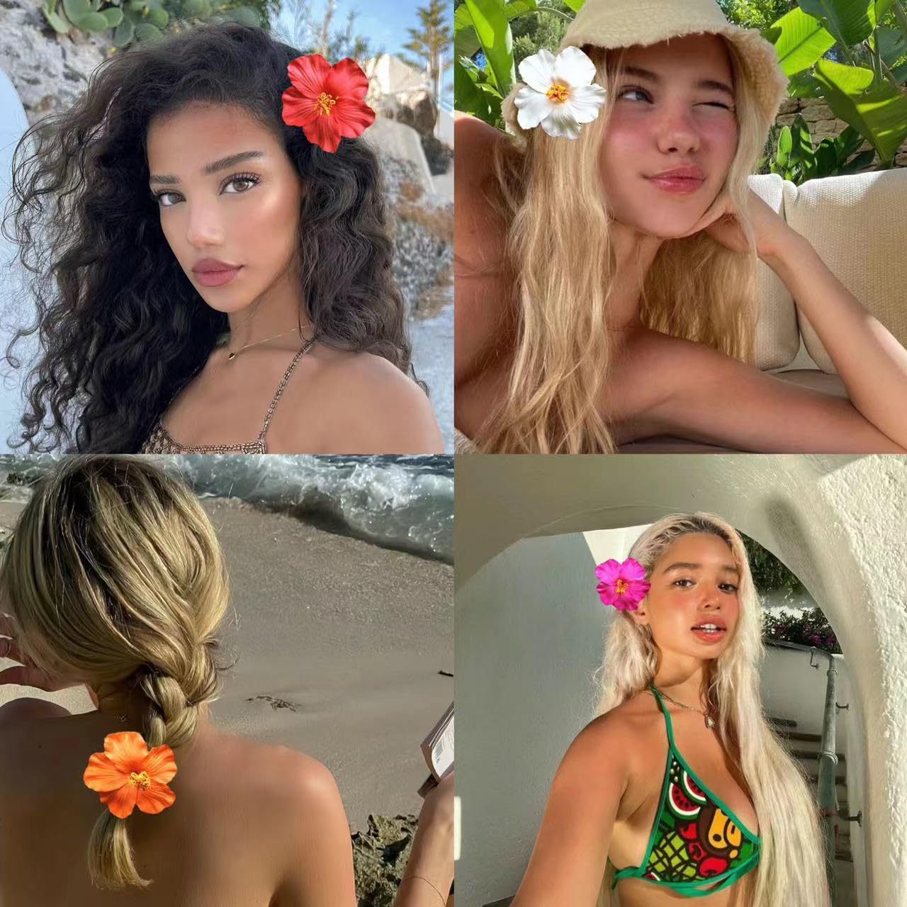 Popular Best Bohemian Beach Vacation Flower Hair Clip For Women Fashion Girl Accessories