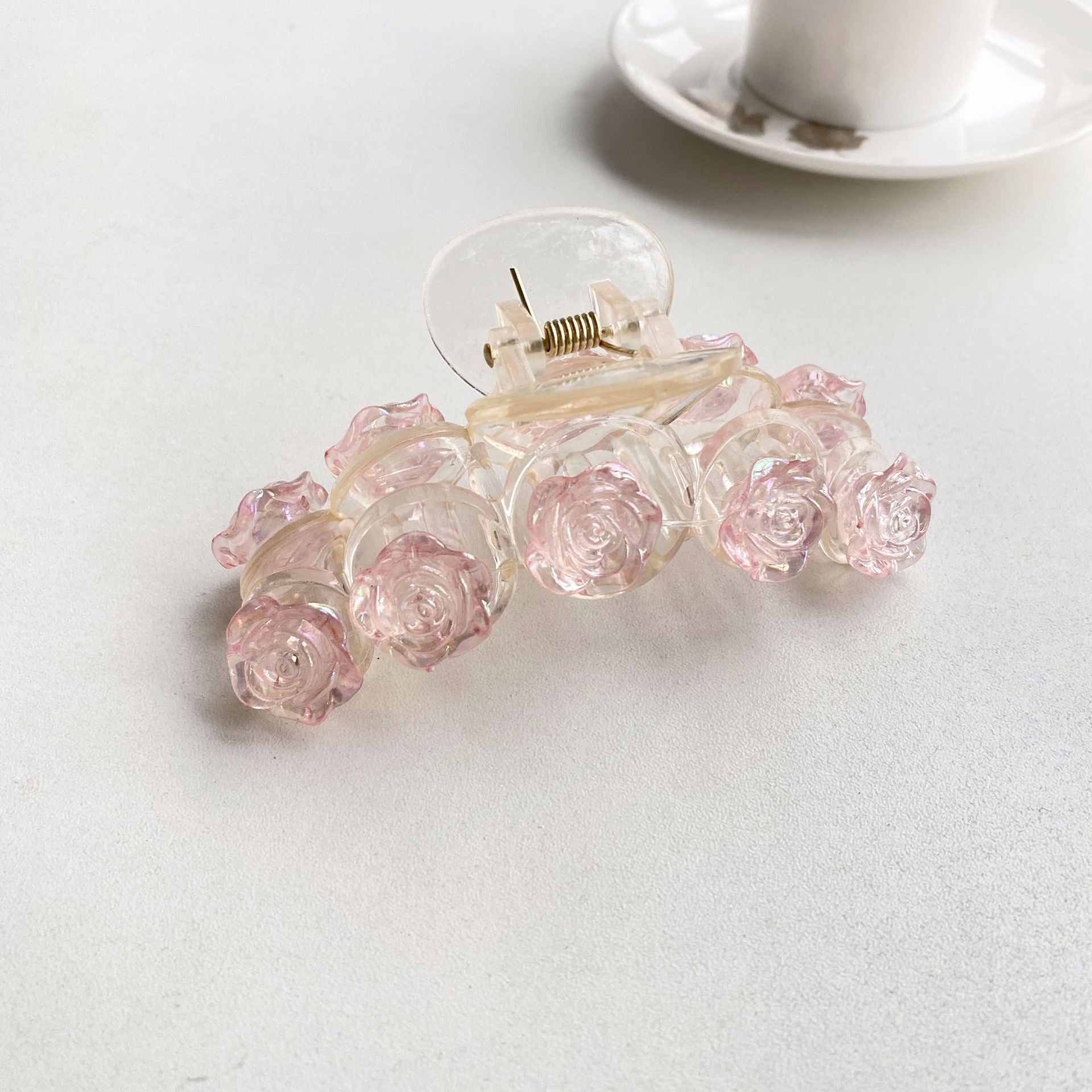 Summer Camellia Barrettes Flower Back Head Head Clip