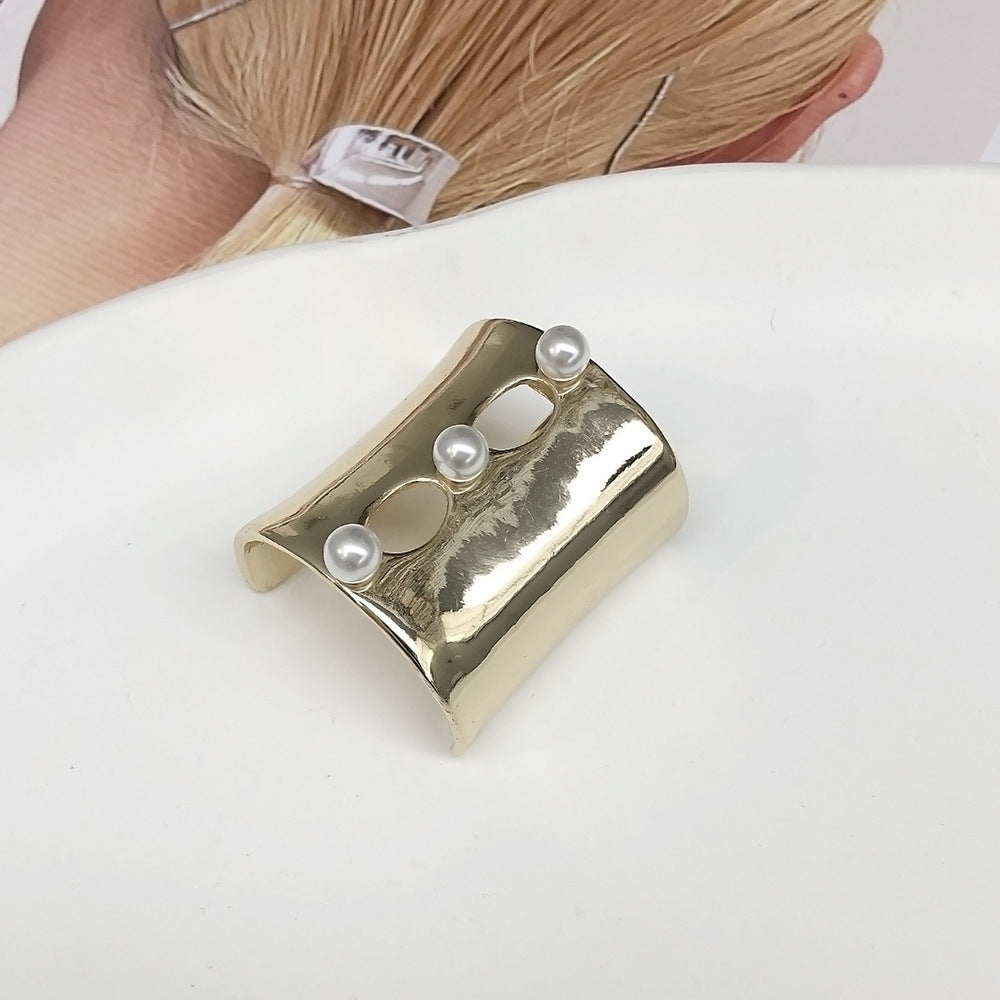 Metal U-shaped Pearl Barrettes Vintage Good-looking Hair Hook