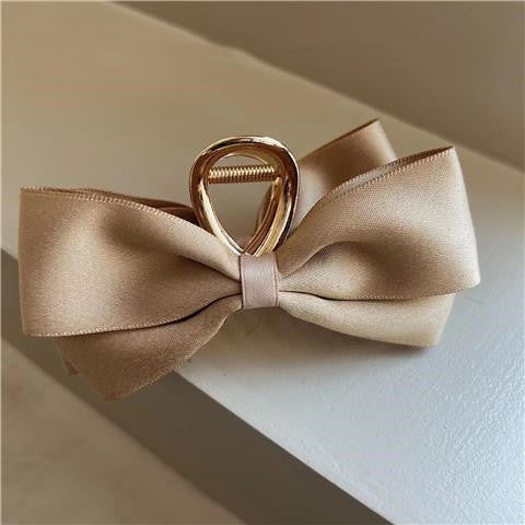 Women's Fashion Simple Satin Bow Barrettes