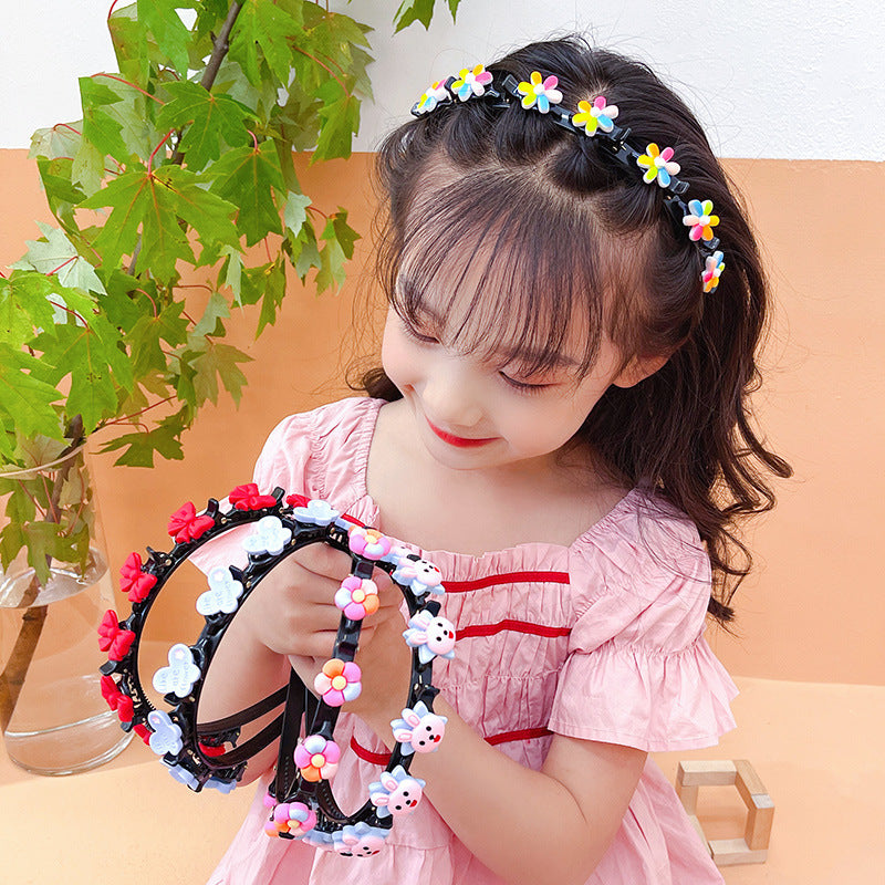 Summer Children's Hairpin Headband Girl Baby Press Hairband Braided Hair Clip