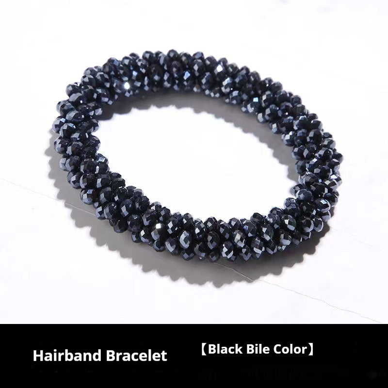 Crystal Color Elastic Rubber Band Hair Ring Ponytail Simple