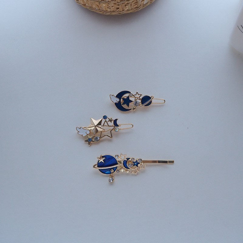 Ear Hairpin Starry Sky Super Fairy Clip Hairpin Short Hair Side Word Clip