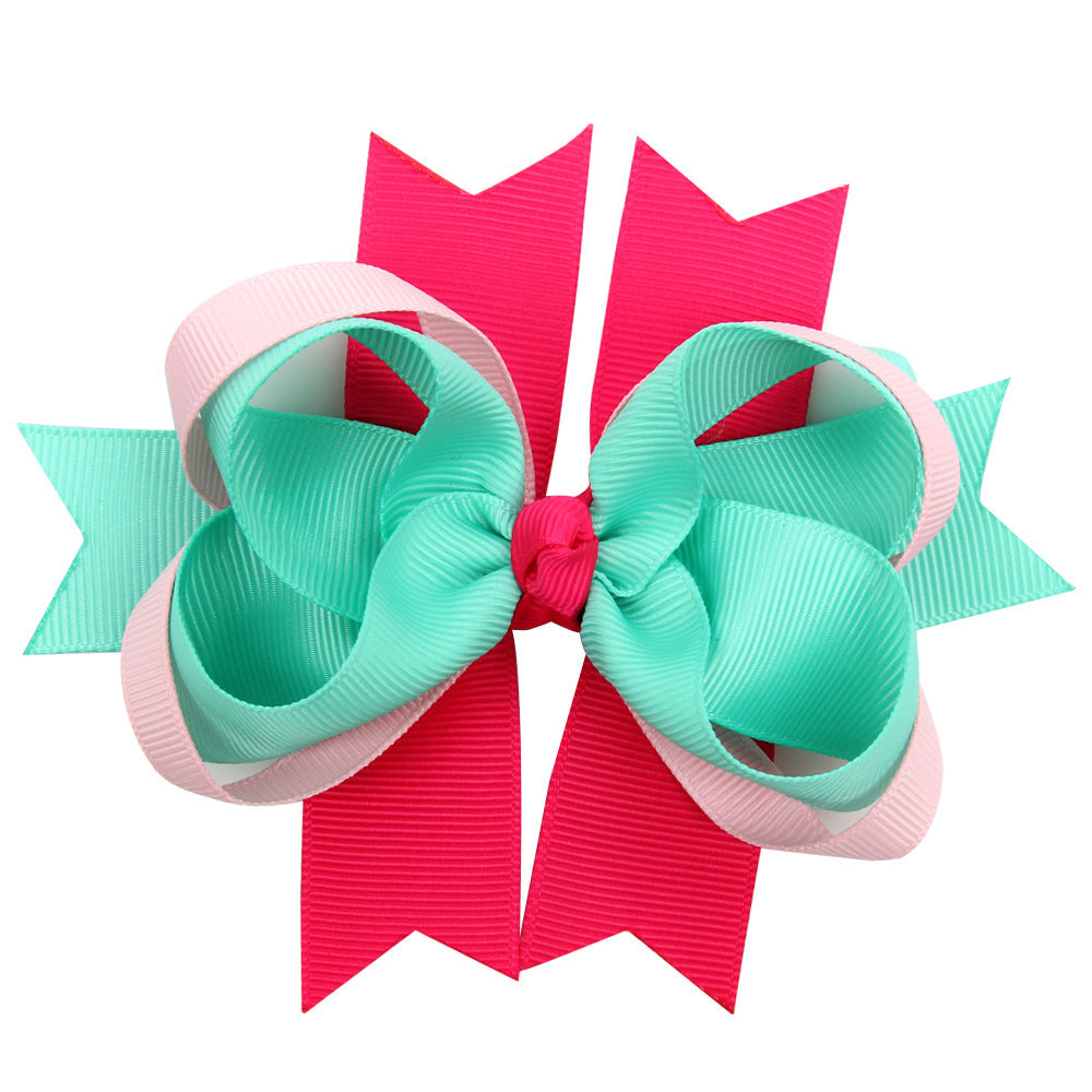 Girls' Double Layer Bubble Bow Hair Clip