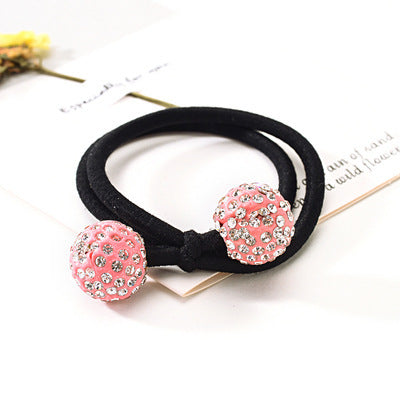 Rhinestone Ball Hair Ring Hair Accessories  Sweet Hair Elastic Band