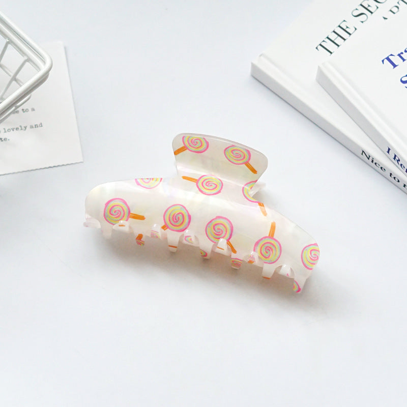 Summer Print Sweet Girl Grab Clip Hair Accessories