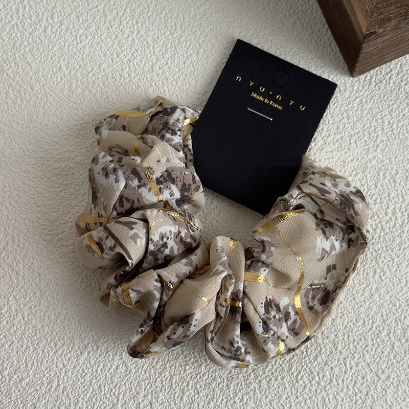 Gilding Rope Large Floral Large Intestine Hair Ring