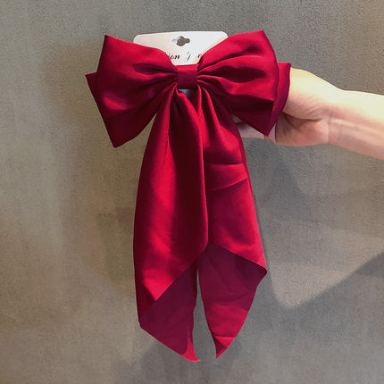 French Chiffon Bow Ribbon Hair Clip