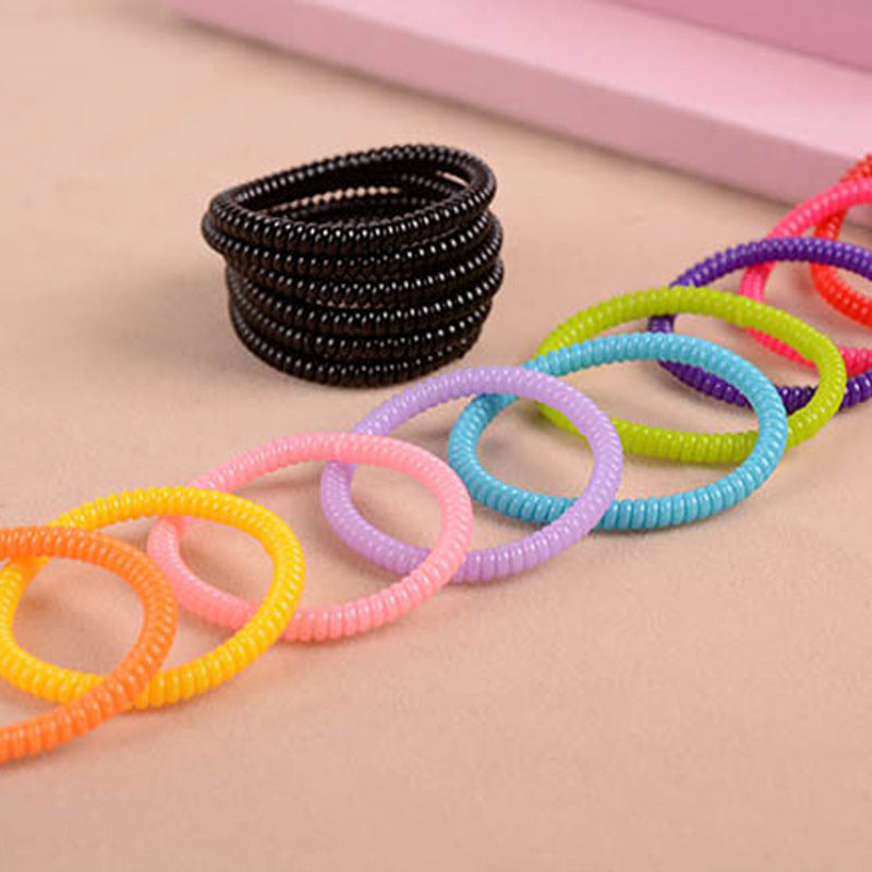 Phone Line Hair Ring High Toughness Ultra-fine Spiral