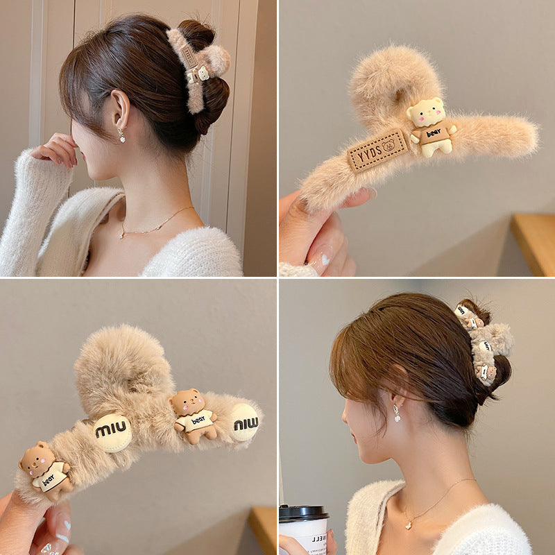 Plush Catch Shark Clip Hair Clip Headdress