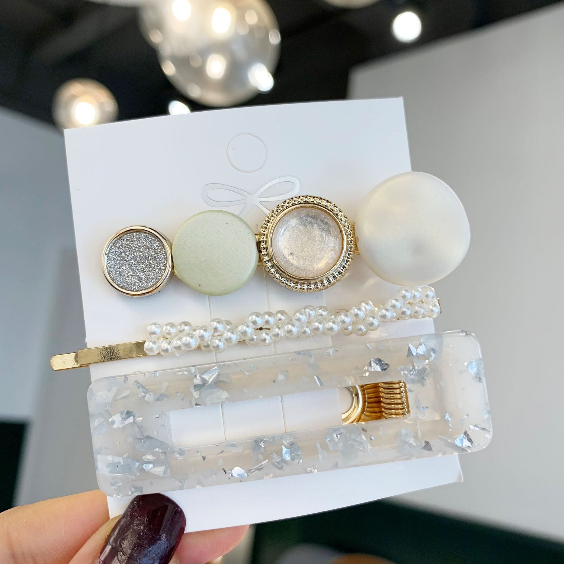 Pearl set hair clip bobby pins hair pins