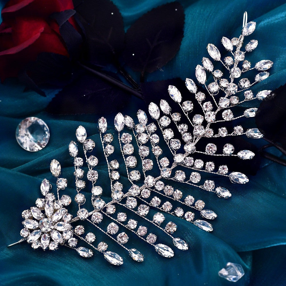 Best Rhinestone Tiara Wedding Updo Hair Style Pair Clip