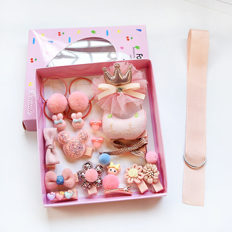 Children's Headdress Hair Clip Set Fabric Baby Hair Rope Side Clip
