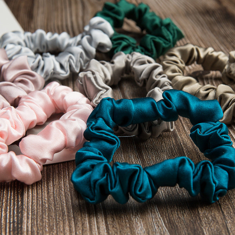 Silk Rubber Band Elastic Hair Accessories Bundle Colon Ring