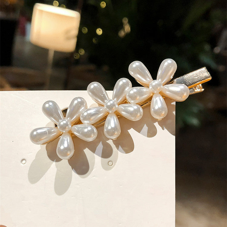 Best Pearl Three Small Flower Hair Clip