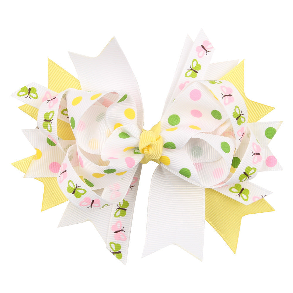 Fashion Simple Children's Colorful Bow Hair Clip