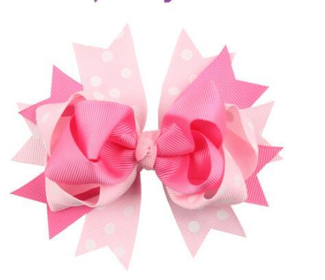 Children's Printed Dot Bow Hair Clip