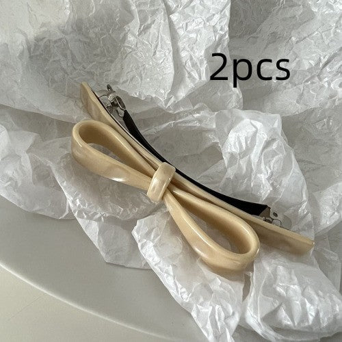 Acetate Bow Spring Side Clip Hair Accessories Elegant